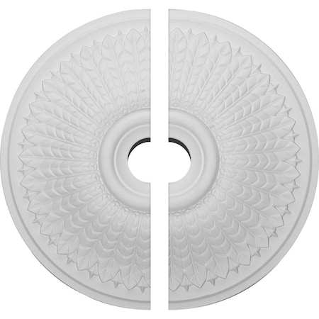 Ekena Millwork Modena Ceiling Medallion, Two Piece (Fits Canopies up to 5 1/4"), 23 1/2"OD x 3 1/2"ID x 3 1/2"P CM23MO2-03500